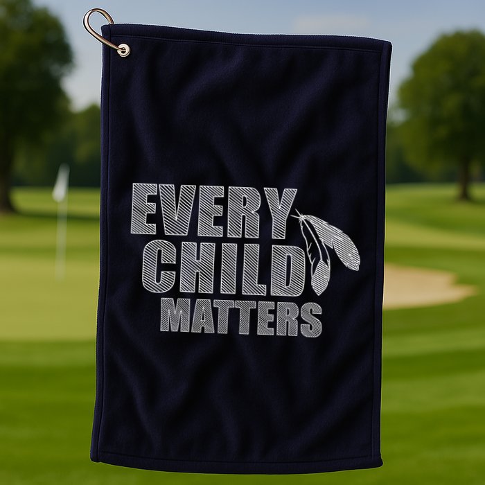 Every Child Matters Sketchy Pattern Golf Towel