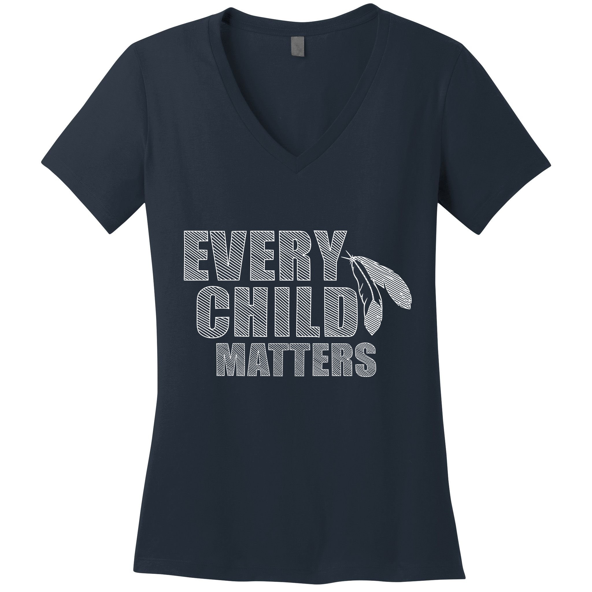 Every Child Matters Sketchy Pattern Women's V-Neck T-Shirt