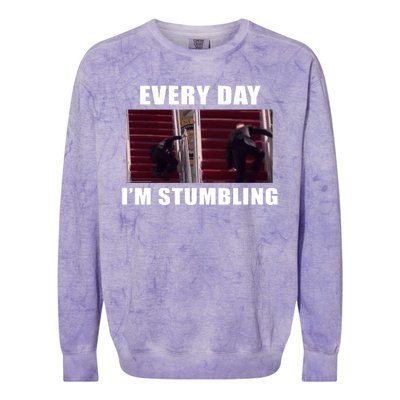 Every Day I'm stumbling Funny Biden Colorblast Crewneck Sweatshirt