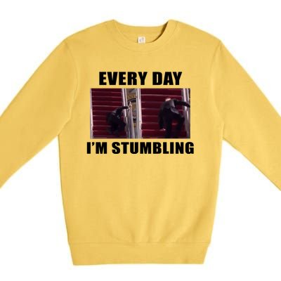 Every Day I'm stumbling Funny Biden Premium Crewneck Sweatshirt