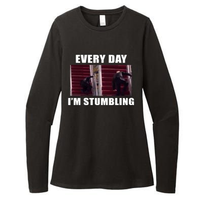 Every Day I'm stumbling Funny Biden Womens CVC Long Sleeve Shirt