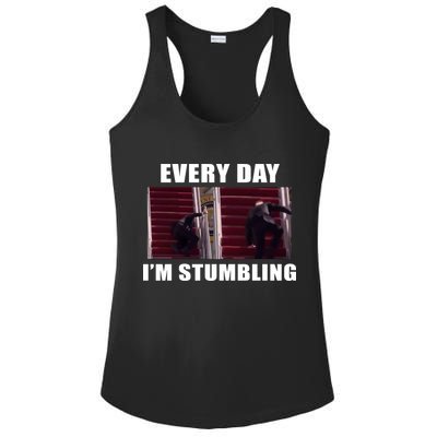 Every Day I'm stumbling Funny Biden Ladies PosiCharge Competitor Racerback Tank