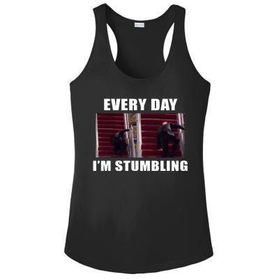 Every Day I'm stumbling Funny Biden Ladies PosiCharge Competitor Racerback Tank