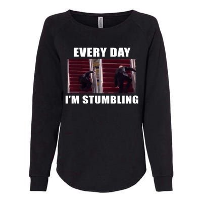 Every Day I'm stumbling Funny Biden Womens California Wash Sweatshirt