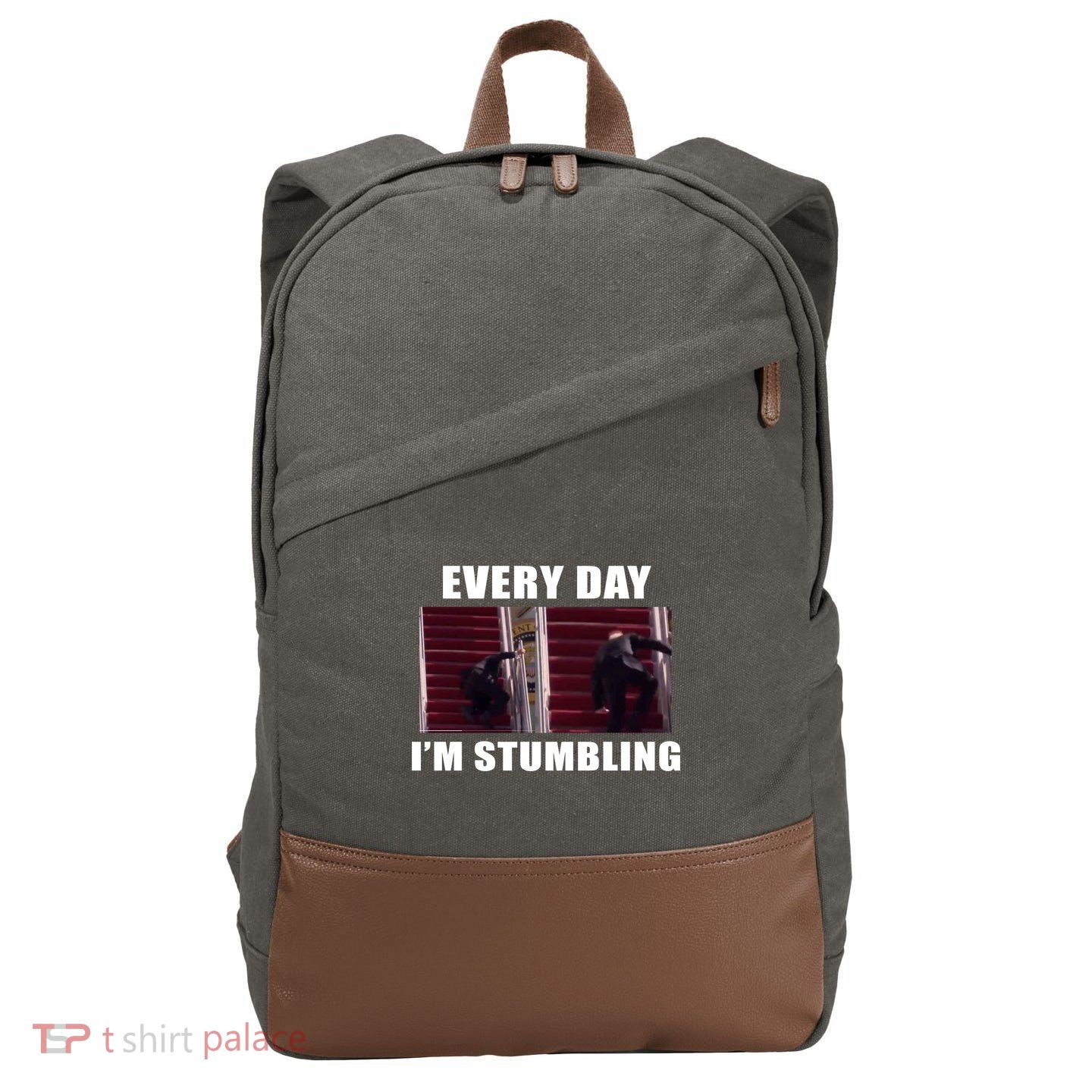 Every Day I'm stumbling Funny Biden Cotton Canvas Backpack
