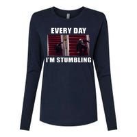 Every Day I'm stumbling Funny Biden Womens Cotton Relaxed Long Sleeve T-Shirt