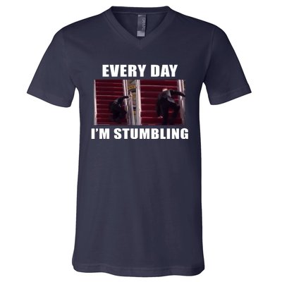 Every Day I'm stumbling Funny Biden V-Neck T-Shirt