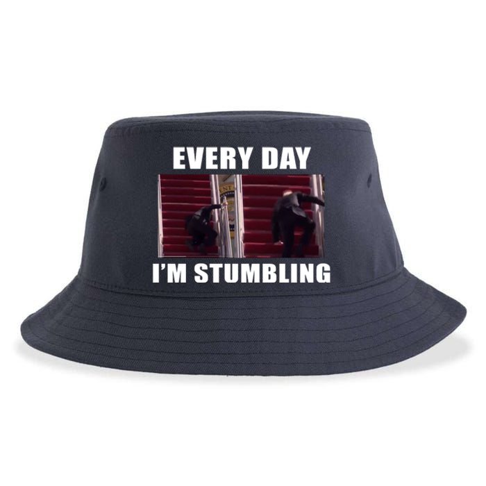 Every Day I'm stumbling Funny Biden Sustainable Bucket Hat