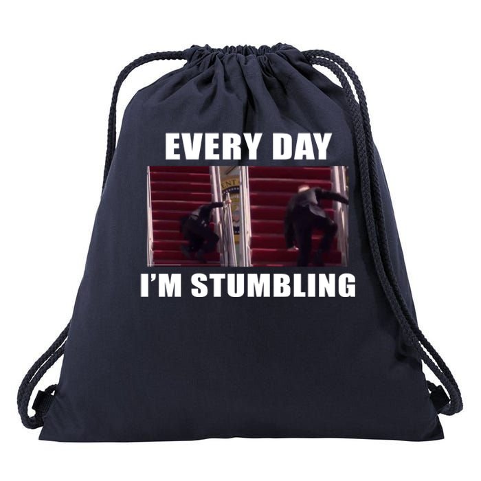 Every Day I'm stumbling Funny Biden Drawstring Bag