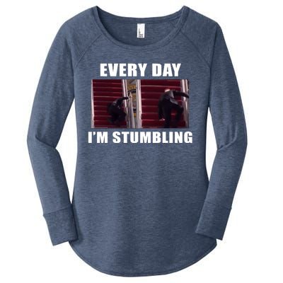 Every Day I'm stumbling Funny Biden Women's Perfect Tri Tunic Long Sleeve Shirt