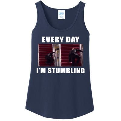 Every Day I'm stumbling Funny Biden Ladies Essential Tank