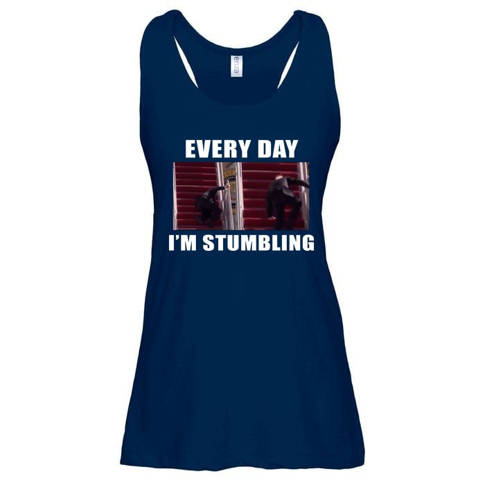 Every Day I'm stumbling Funny Biden Ladies Essential Flowy Tank