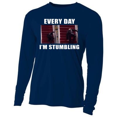 Every Day I'm stumbling Funny Biden Cooling Performance Long Sleeve Crew