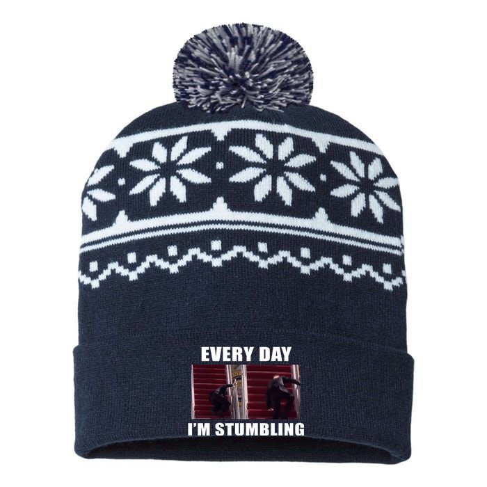 Every Day I'm stumbling Funny Biden USA-Made Snowflake Beanie