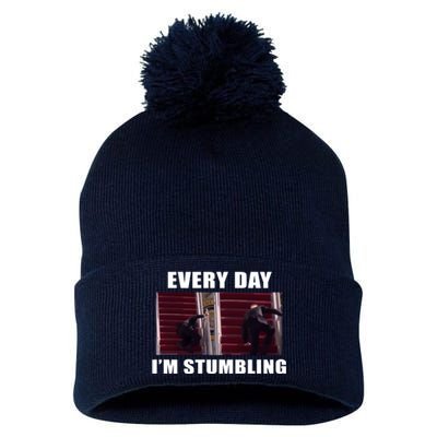 Every Day I'm stumbling Funny Biden Pom Pom 12in Knit Beanie