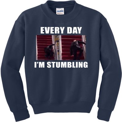 Every Day I'm stumbling Funny Biden Kids Sweatshirt