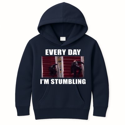Every Day I'm stumbling Funny Biden Kids Hoodie