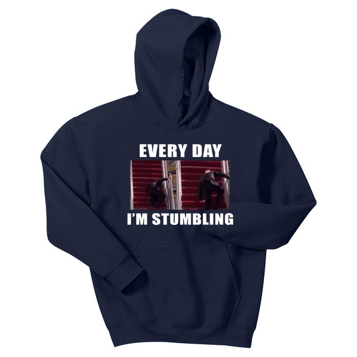 Every Day I'm stumbling Funny Biden Kids Hoodie