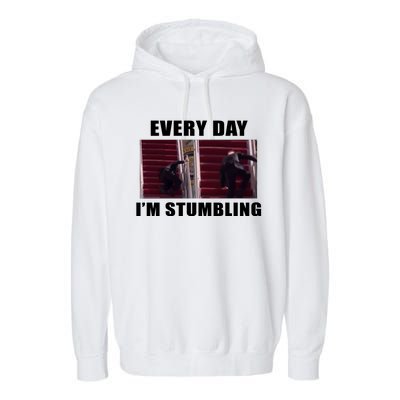 Every Day I'm stumbling Funny Biden Garment-Dyed Fleece Hoodie