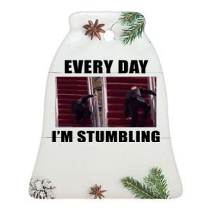 Every Day I'm stumbling Funny Biden Ceramic Bell Ornament