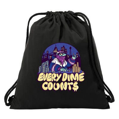 Every Dime Counts Drawstring Bag