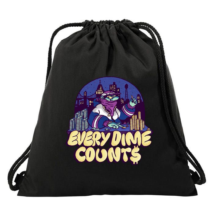 Every Dime Counts Drawstring Bag
