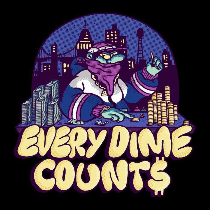 Every Dime Counts Drawstring Bag