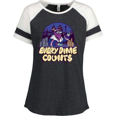 Every Dime Counts Enza Ladies Jersey Colorblock Tee