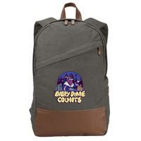 Every Dime Counts Cotton Canvas Backpack