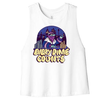 Every Dime Counts Women's Racerback Cropped Tank