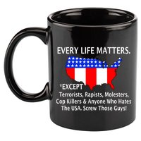 Every Life Maters Except 11oz C Handle Ceramic Mug