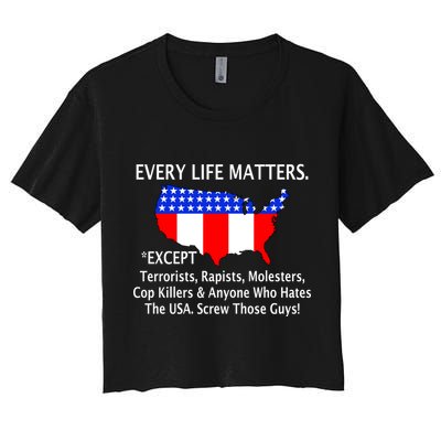 Every Life Maters Except Crop Top