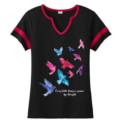 Every Little Thing Is Gonna Be Alright Ladies Halftime Notch Neck Tee