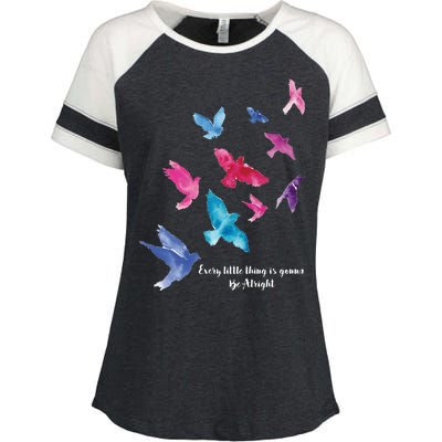 Every Little Thing Is Gonna Be Alright Enza Ladies Jersey Colorblock Tee