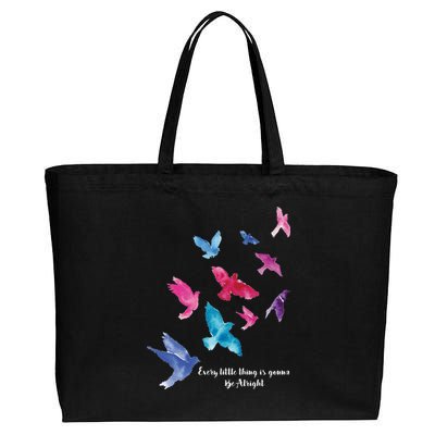 Every Little Thing Is Gonna Be Alright Cotton Canvas Jumbo Tote