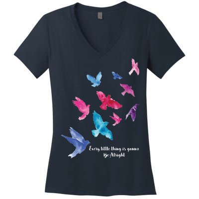 Every Little Thing Is Gonna Be Alright Women's V-Neck T-Shirt