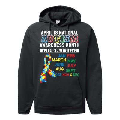 Every Month Is Autism Month Performance Fleece Hoodie