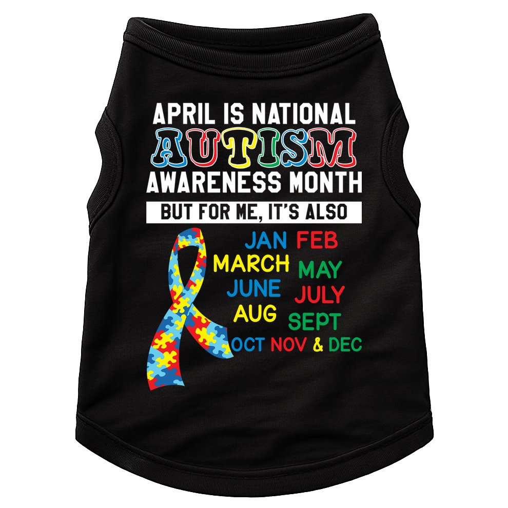 Every Month Is Autism Month Doggie Tank