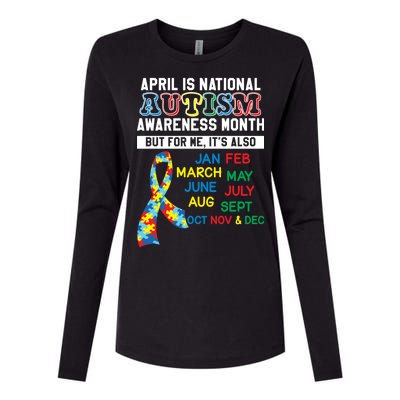 Every Month Is Autism Month Womens Cotton Relaxed Long Sleeve T-Shirt