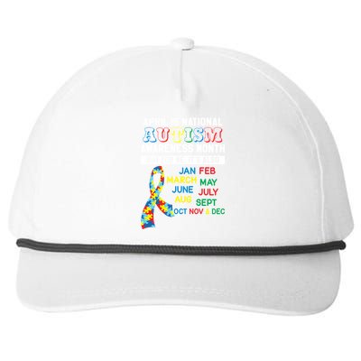 Every Month Is Autism Month Snapback Five-Panel Rope Hat