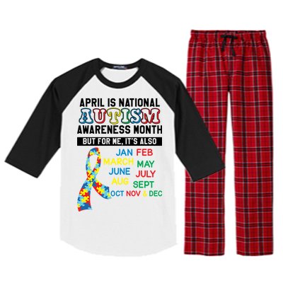 Every Month Is Autism Month Raglan Sleeve Pajama Set