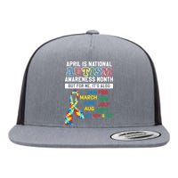 Every Month Is Autism Month Flat Bill Trucker Hat