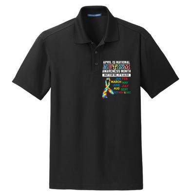 Every Month Is Autism Month Dry Zone Grid Polo