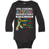 Every Month Is Autism Month Baby Long Sleeve Bodysuit