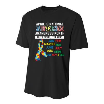 Every Month Is Autism Month Youth Performance Sprint T-Shirt