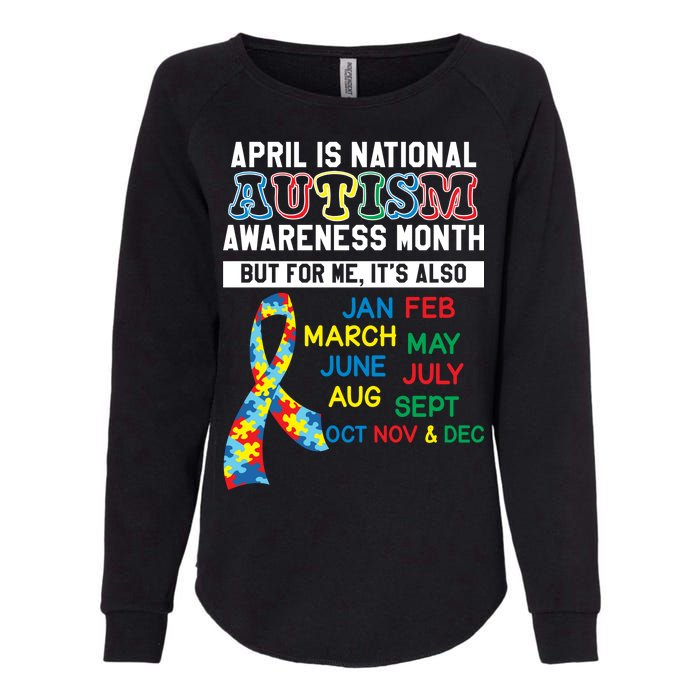 Every Month Is Autism Month Womens California Wash Sweatshirt