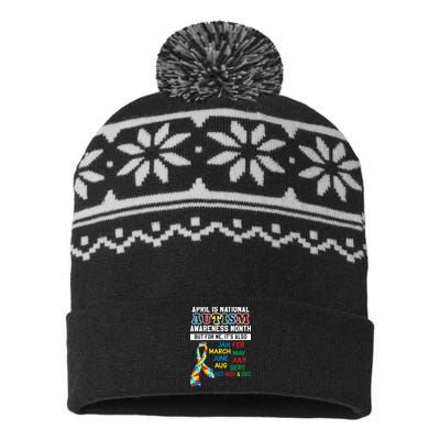 Every Month Is Autism Month USA-Made Snowflake Beanie