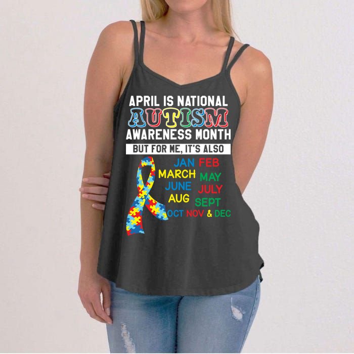 Every Month Is Autism Month Women's Strappy Tank