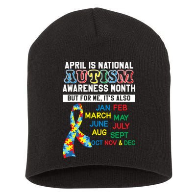 Every Month Is Autism Month Short Acrylic Beanie