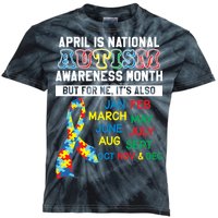 Every Month Is Autism Month Kids Tie-Dye T-Shirt